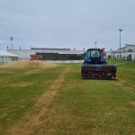 Verti-draining & sand spreading Sportsground Galway
