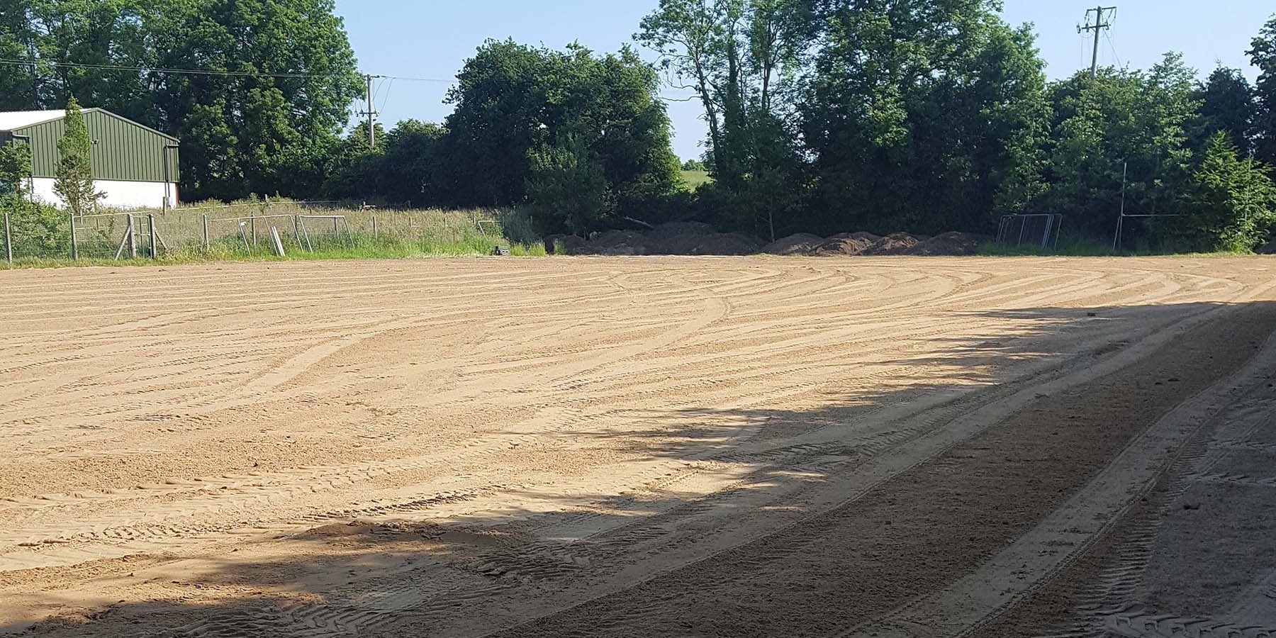 Finished sand surface